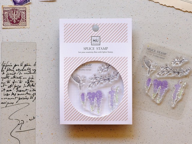 MU Clear Stamp Set Splice 009 - Drifting Wisteria