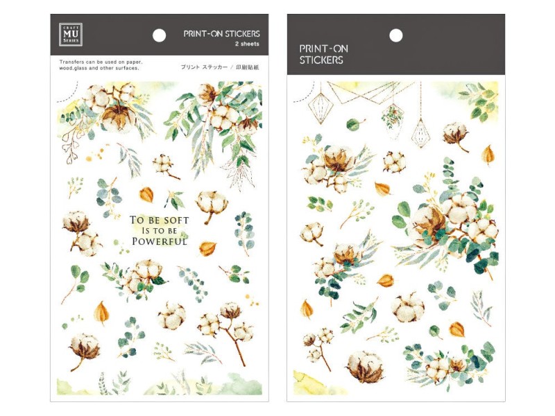 MU Print On Stickers Soft Colored Flowers 144