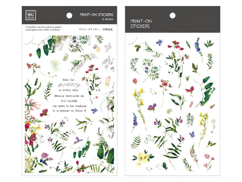 MU Print On Stickers Surrounded By Wildflowers 145