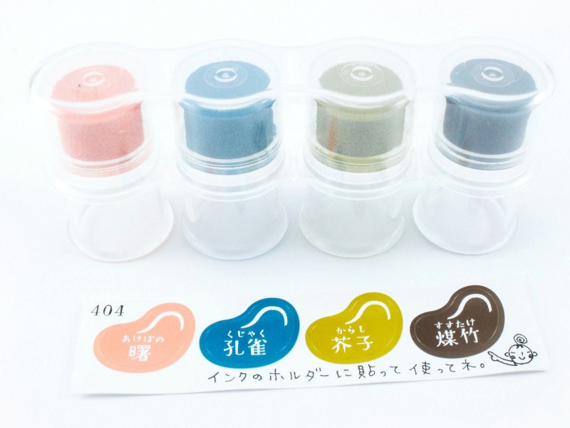 Tsukineko Soramame Ink Pads 4 Colors Set - Tefu Tefu