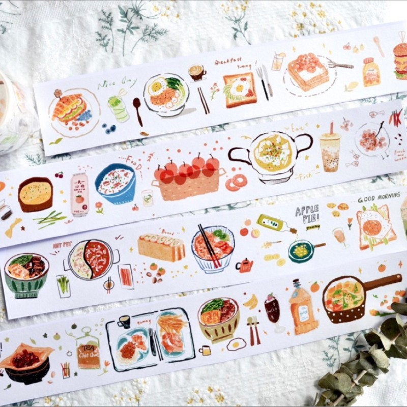 Wongyuanle Washi Tape Vol.4 - Delicious Food - WNL-004