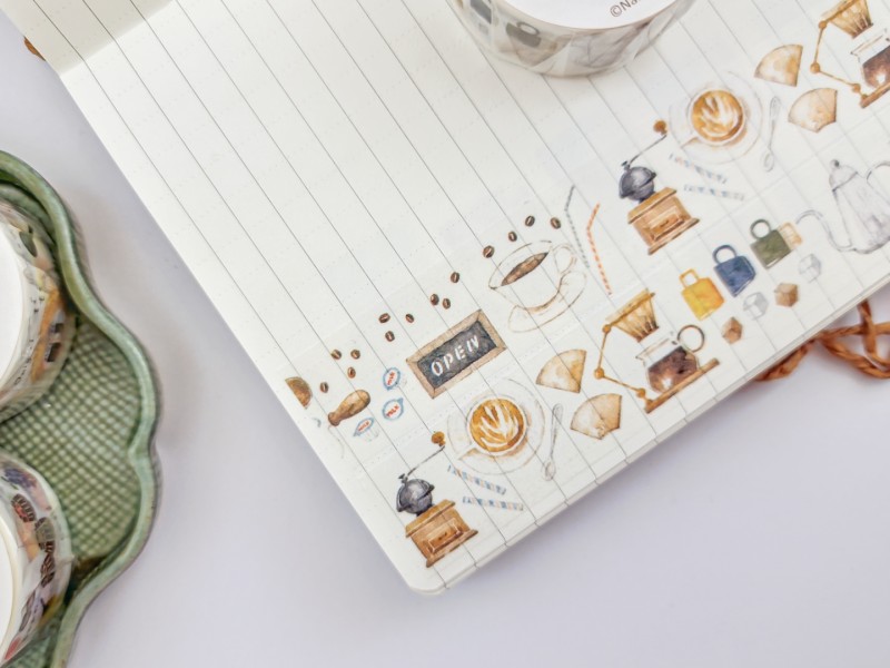 Papier Platz x Nakauchi Waka Washi Tape - Coffee