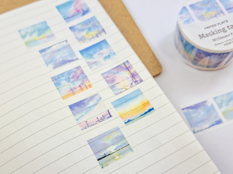 Papier Platz x Awa Washi Tape . Small Sky