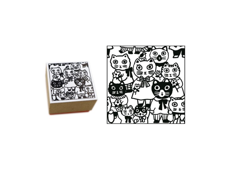 SANBY x Yumi Kitagishi Gyu Gyu Stamp - Cat