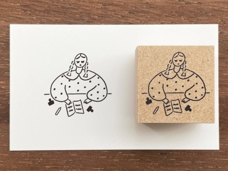 Stamp Marche Girl Rubber Stamp - Stamping Time