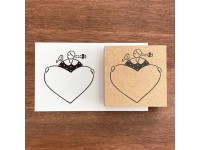 Stamp Marche Girl Rubber Stamp - Heart