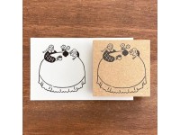 Stamp Marche Girl Rubber Stamp - Tea Party