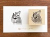 Stamp Marche Girl Rubber Stamp - Holding Flowers