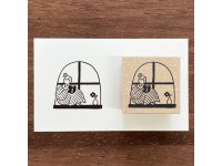 Stamp Marche Girl Rubber Stamp - Reading By The Window