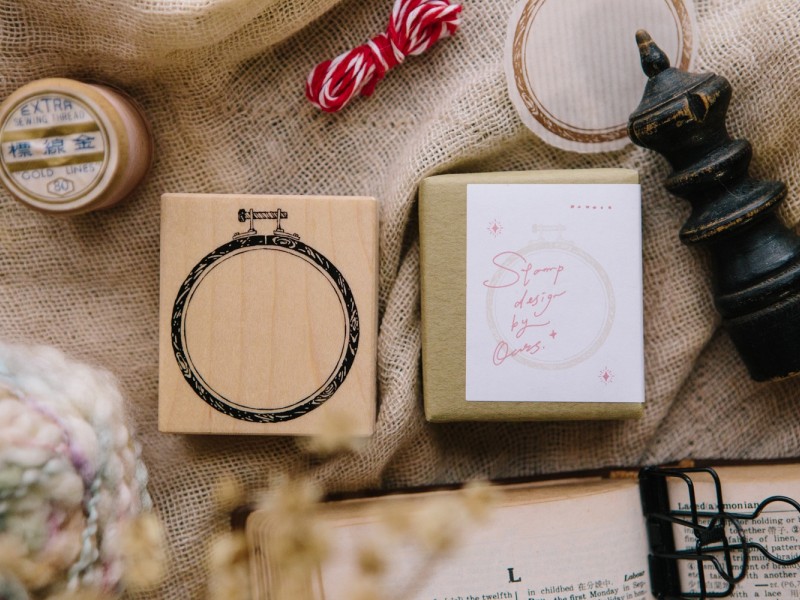 OURS Rubber Stamp - Circle Embroidery Hoop