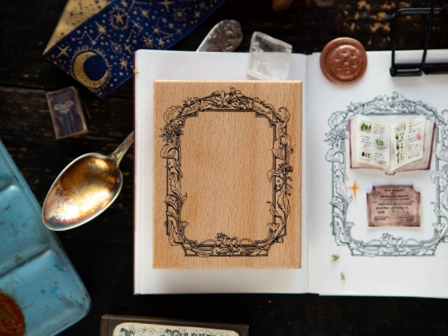 OURS Rubber Stamp - Flower Frame B