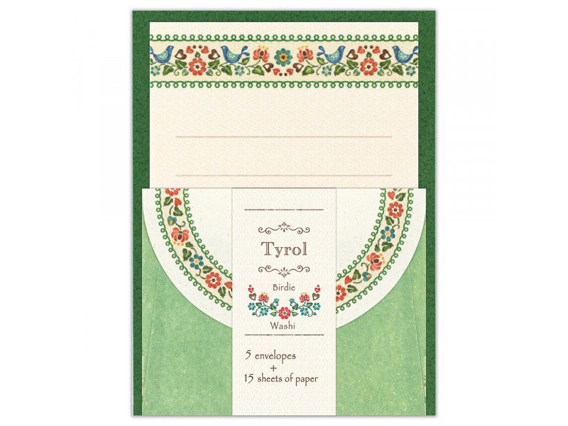 Tyrol Mini Note Paper Set with Envelopes - Birdie