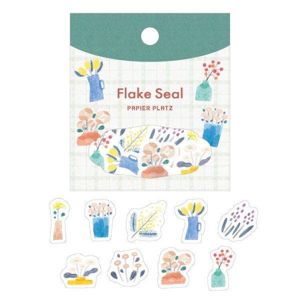 Papier Platz x Emi Nakano Flake Stickers - Small Vase - 53-034