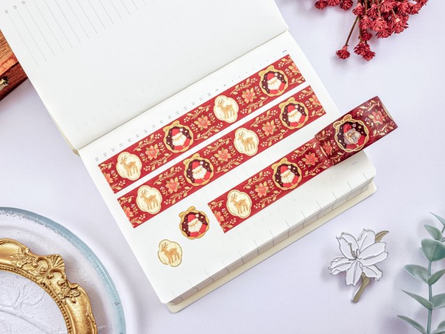 Saien Winter Limited Washi Tape - Santa Claus Lace