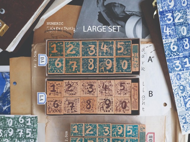 Kurukynki Numeric Stamp Set - Large