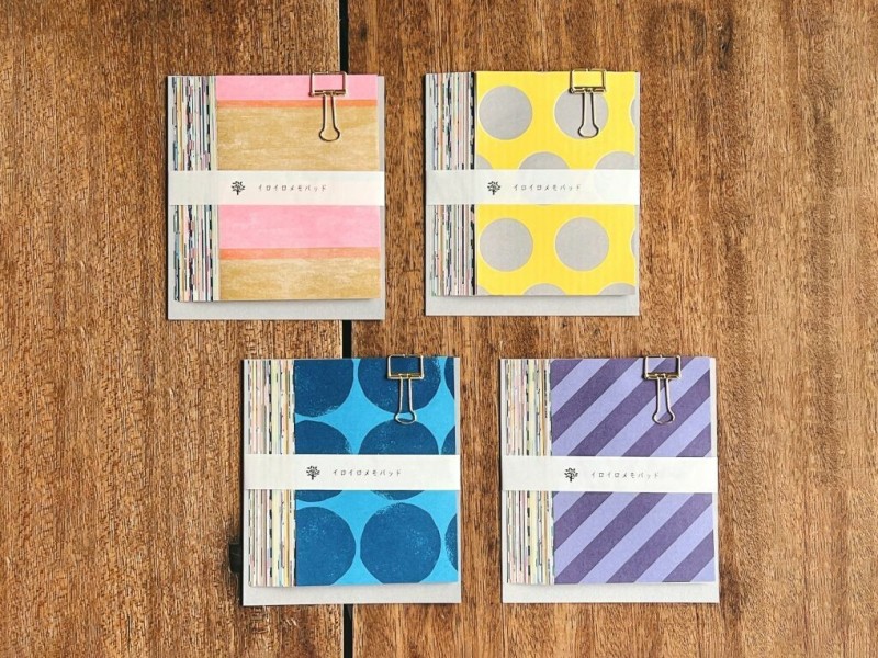 Mizushima IROIRO Memo Pad M - Dots And Stripes