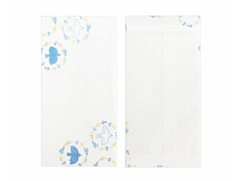 Furukawa Paper Letter Set Mino Washi - Birds And Flowers