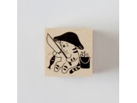 4Legs Rubber Stamp Mushroom Cat - Big Catch