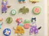 Cozyca x Aiko Fukawa Clear Stickers - Cats And Buttons