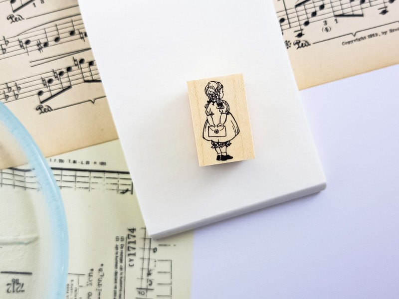 Krimgen Rubber Stamp MS-08 - Letter Girl