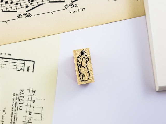 Krimgen Rubber Stamp No.235 - Apple Bear