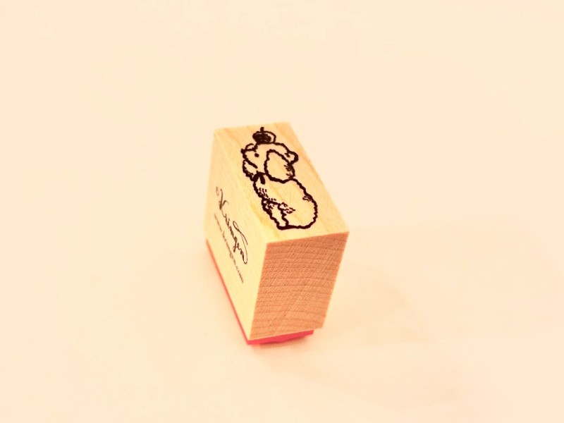 Krimgen Rubber Stamp No.235 - Apple Bear