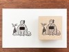 Stamp Marche Girl Rubber Stamp - Greetings