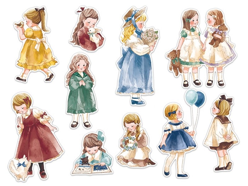 Mindwave Amie Stickers - Antique Girl