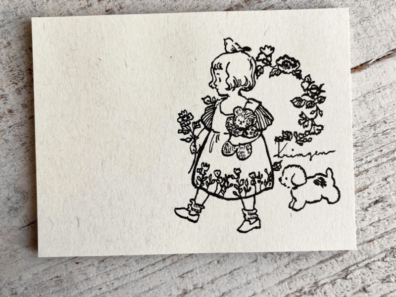 Krimgen Notepad - Girl And Puppy