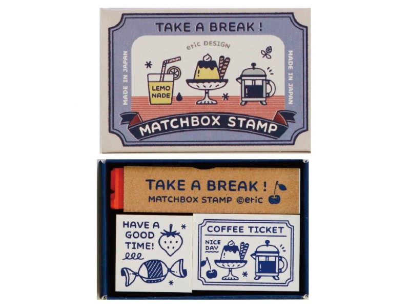 SANBY x Eric Matchbox Stamp Set - Coffee Shop