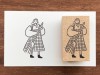 Stamp Marche Girl Rubber Stamp - Cleaning