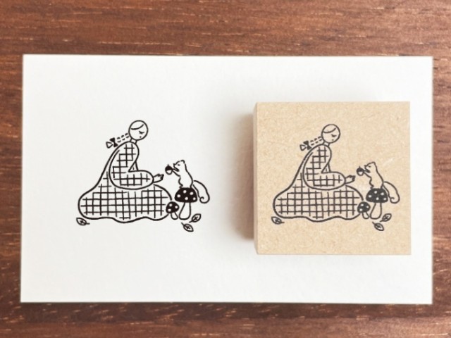 Stamp Marche Girl Rubber Stamp - In The Forest