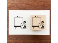 Stamp Marche Girl Rubber Stamp - Painting