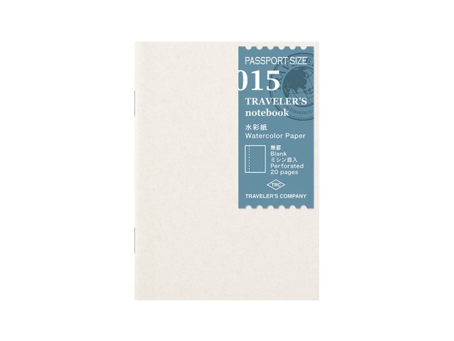 015. Watercolor Paper Refill Passport Traveler's Notebook