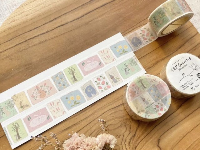 Merinomi Washi Tape - Rabbit Greeting