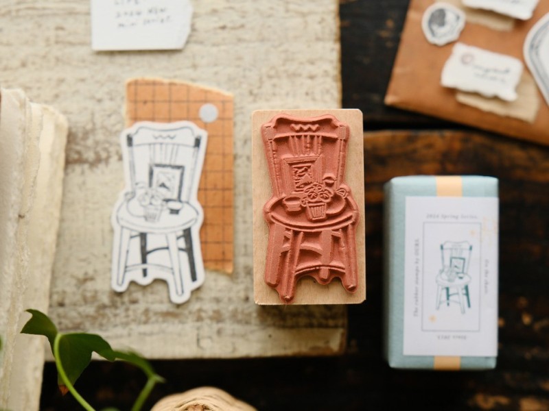 OURS On the Chair Rubber Stamp