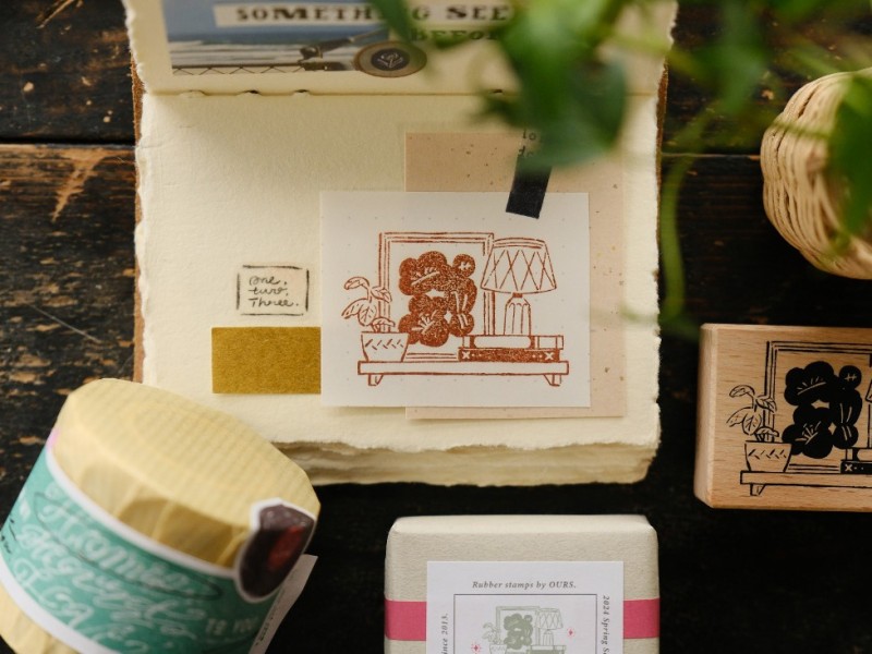 OURS On the Wall Rubber Stamp