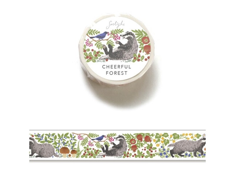 Sotlight Washi Tape Cheerful Forest - Badger