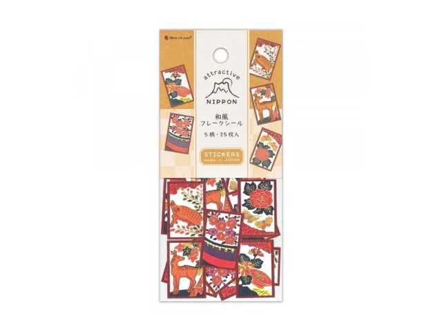 Pre-Order NB Co. Textured Sticker Flakes Japanese Motif - Hanafuda