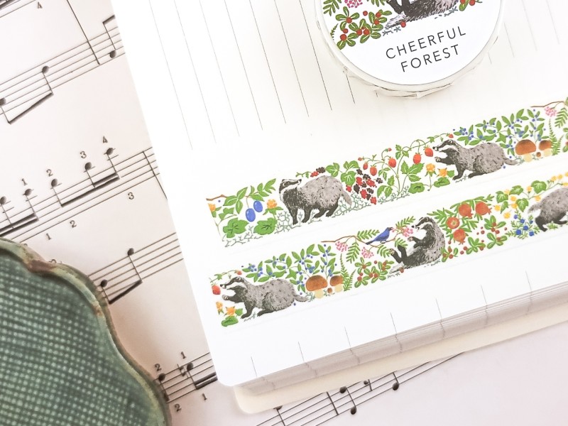 Sotlight Washi Tape Cheerful Forest - Badger