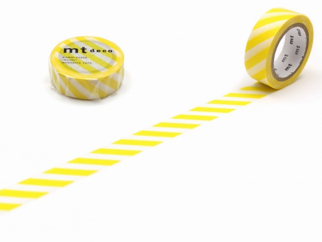 MT Deco Washi Tape Stripe - Lemon