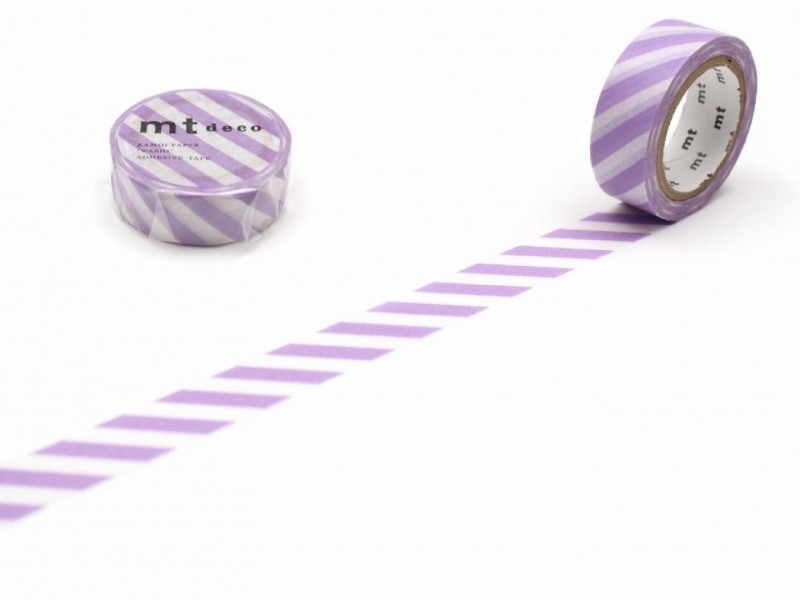 MT Deco Washi Tape Stripe - Lilac