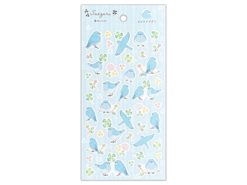 NB Co. Saezuri Paper Stickers - Blue Bird