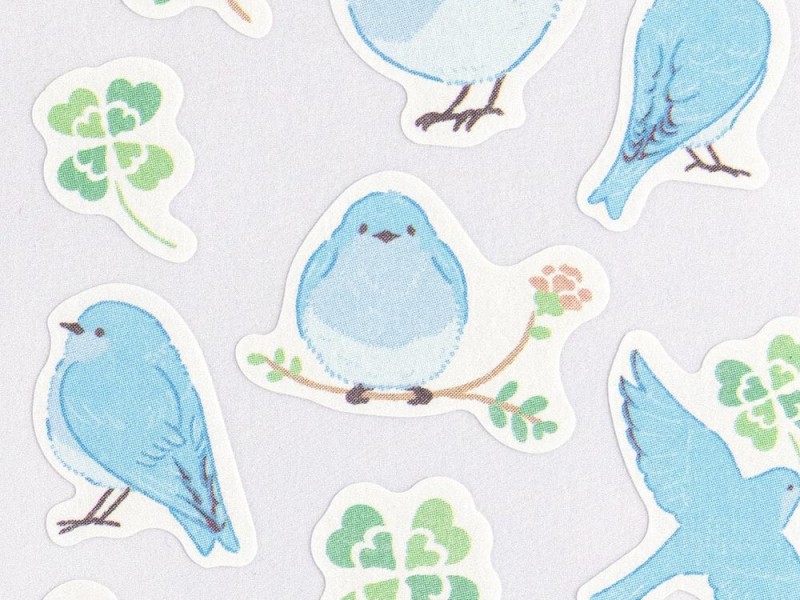 NB Co. Saezuri Paper Stickers - Blue Bird