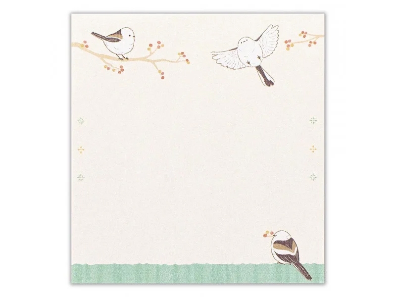 NB Co. Memo Pad Chirping - Long-Tailed Tit