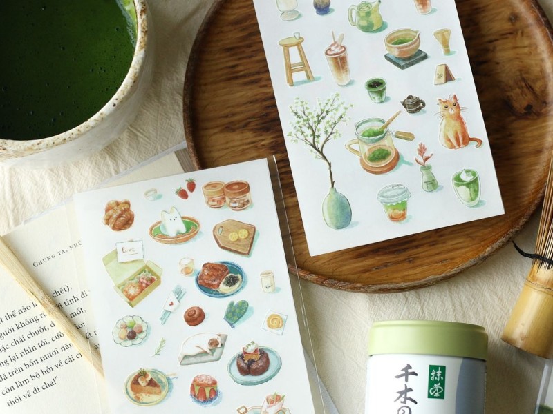 Teayou Print-On Stickers - Matcha Garden