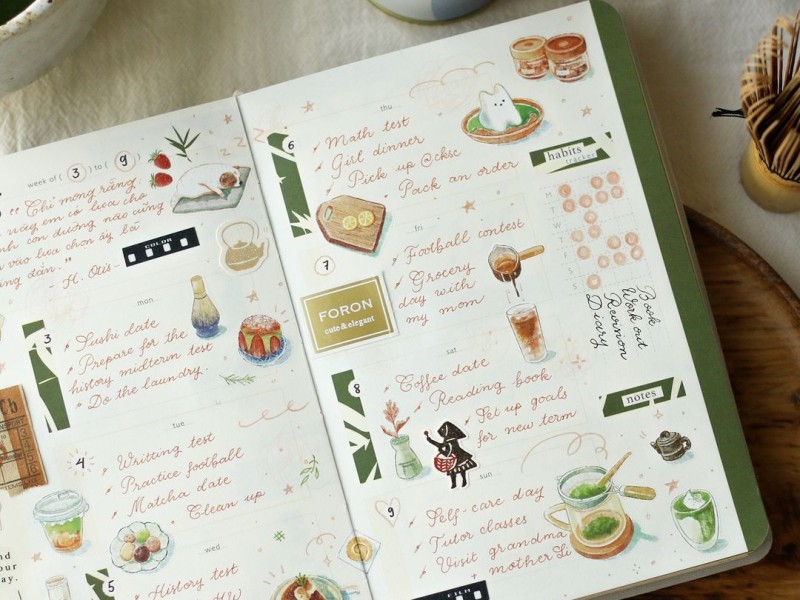 Teayou Print-On Stickers - Matcha Garden