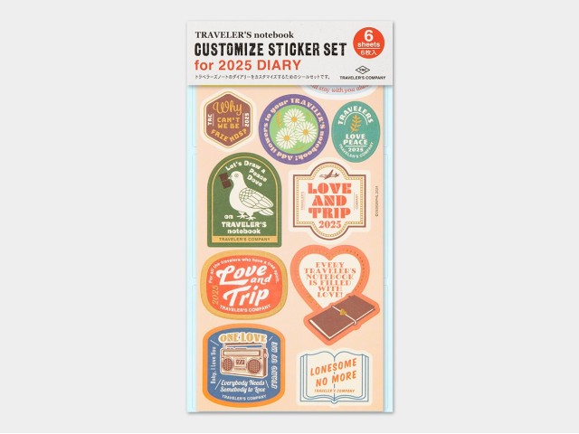 2025 Traveler's Company Customized Sticker Set