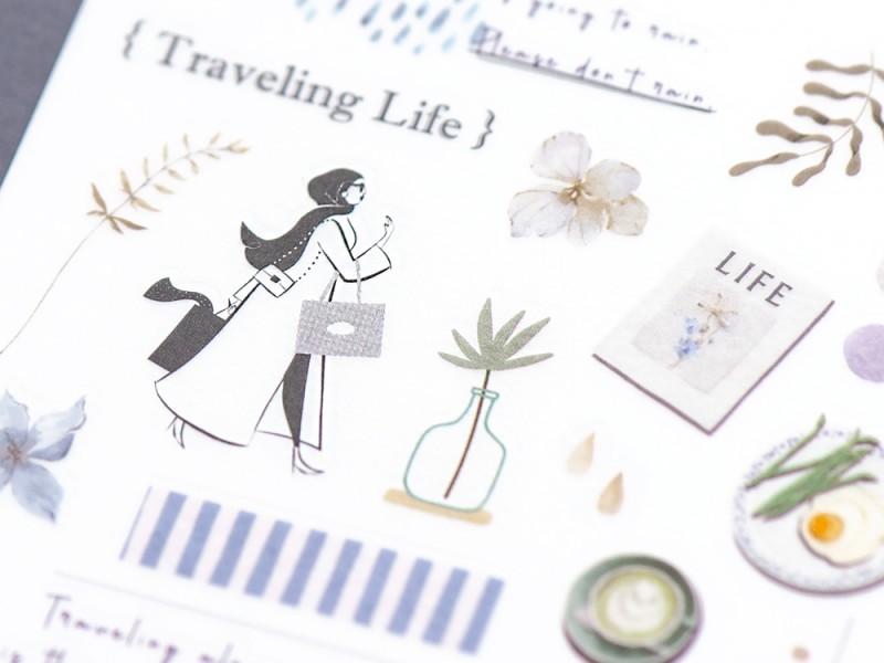 MU Print-On Transfer Stickers 256 - Traveling Life