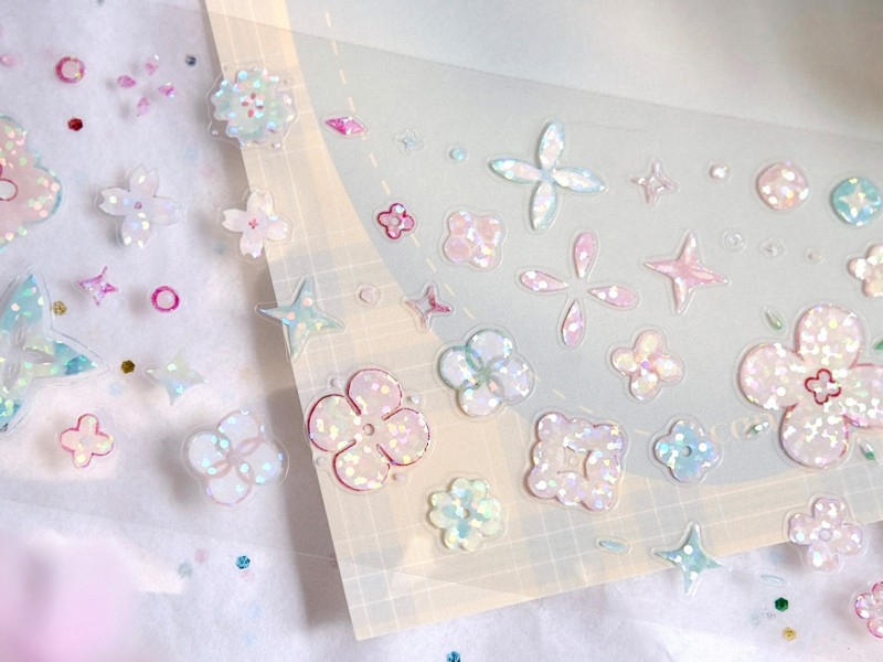 Pre-Order Freckles tea Die-Cut Sticker Tape Vol.4 - Flower Curtain